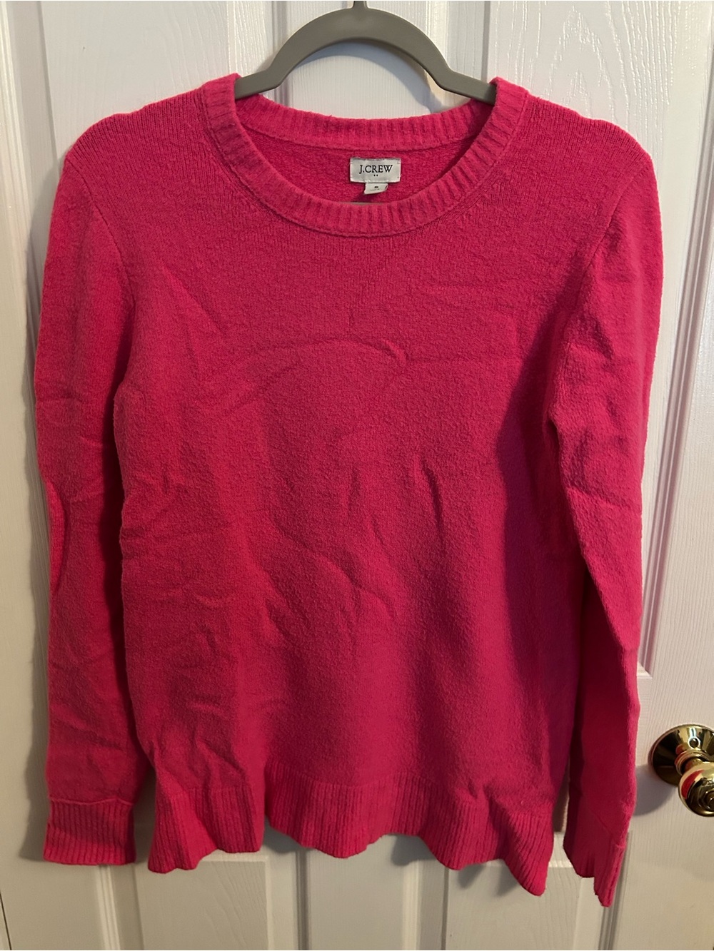 J. Crew Scoopneck Sweater in Hot Pink